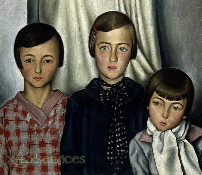 Francois-Emile Barraud - Drei Kinder - Three Children